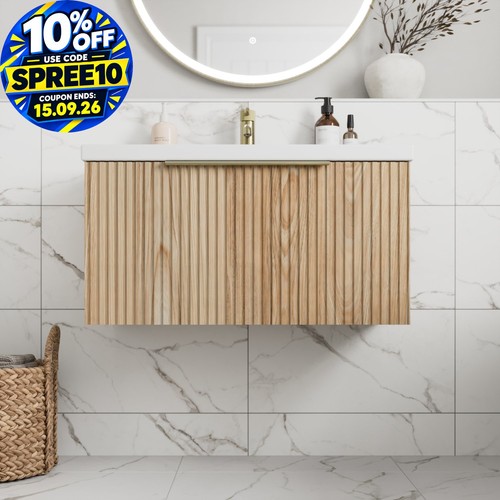 Fluted 800mm bathroom - fluted,