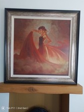 Mark Spain " Swirling Red Cape " Giclee On Canvas Limited Edition 49/150 