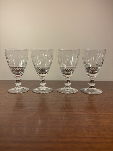 Set vintage etched glass - set,