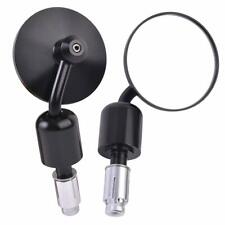 Round Motorcycle 7/8" Handle Bar End Mirrors For Honda Yamaha Kawasaki Harley UK