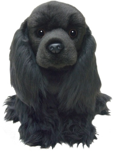 Black cocker spaniel plush - cocker,