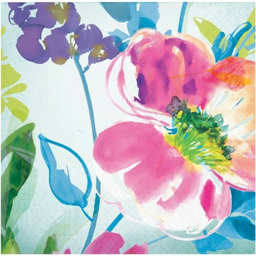 Painterly floral beverage - floral,