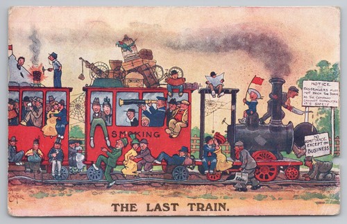 Funny comic postcard the last - funny,