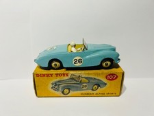 Dinky Toys 107 Sunbeam Alpine Sports, Boxed, Original, Vintage, Rare.