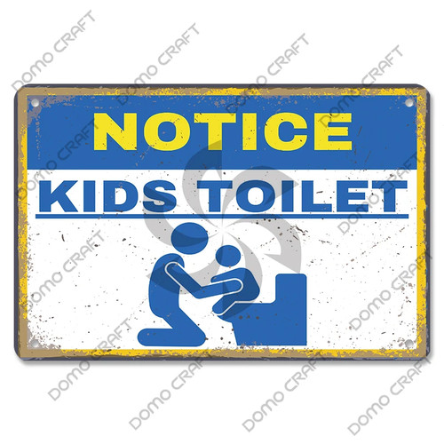 Toilet warning signs - signs, metal