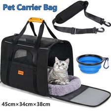 Pet Carrier Travel Bag Foldable Lightweight Cat Dog Top Opening With Handle Gift