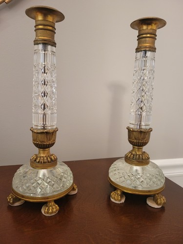 Antique bronze and cut glass - antique,