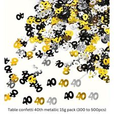 Black gold table confetti for