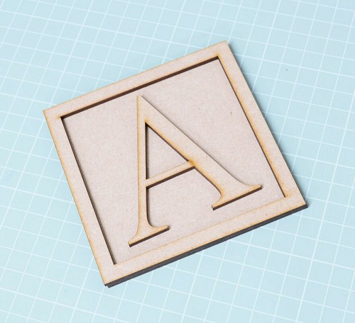 Wooden flat block - wooden, toy