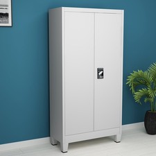 Metal Office Furniture 2 Door Filing Cabinet Storage Document File 180cm Tall