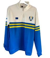 Ryder Cup 2025 Team Europe Golf Top Long Sleeves White Blue & yellow Size XL