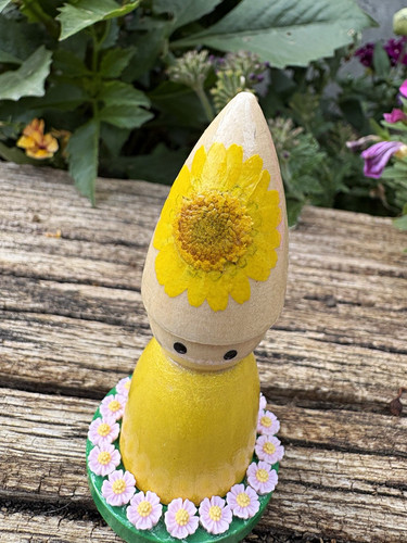 Hand painted wooden - hand-painted, sunflower