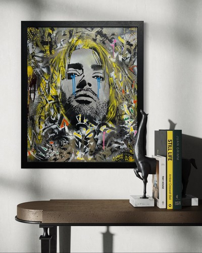 Kurt cobain spray painted - kurt,