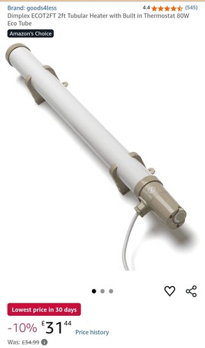 Dimplex ecot2ft 2ft tubular - dimplex,