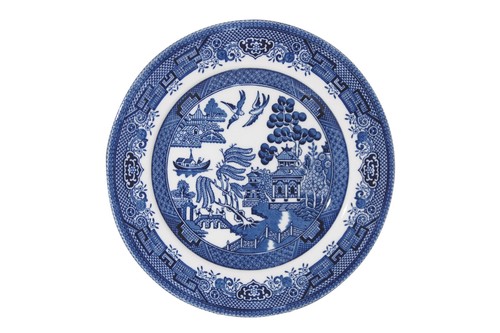 Churchill blue willow tea - -,