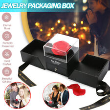 Preserved Real Rose Box Eternal Rose Flower in Jewelry Box Red Rose Gift Box