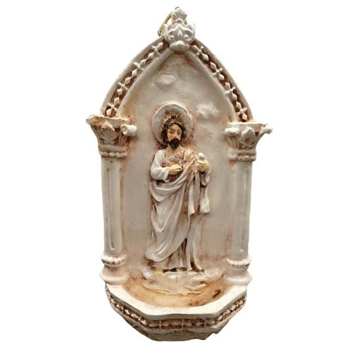Resin catholic holy water font - catholic,