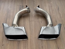 Genuine Audi Q7 4M Chrome tail Pipes Exhaust Tips Set 4M0253681J 2015-2018