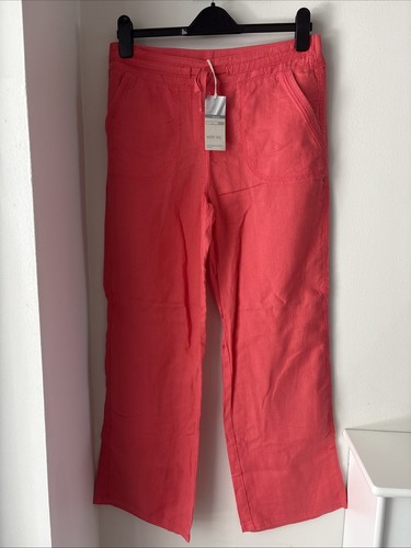 Crimson linen trousers - trousers, 12m