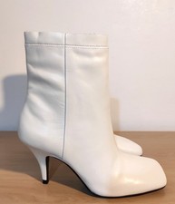 Zara Off White Leather Heeled