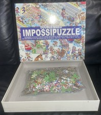 1000 PIECE DOUBLE-SIDED IMPOSSIPUZZLE SUPERMARKET AND CHICKENS