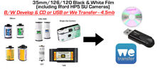 BLACK & WHITE FILM DEVELOP & We Transfer/CD/USB - 4.5mb - 35mm/120