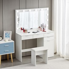 White dressing table set - white,