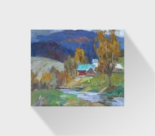 Oil painting Autumn in