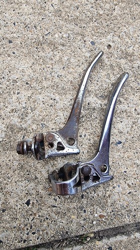 Vintage bicycle brake levers - brake,