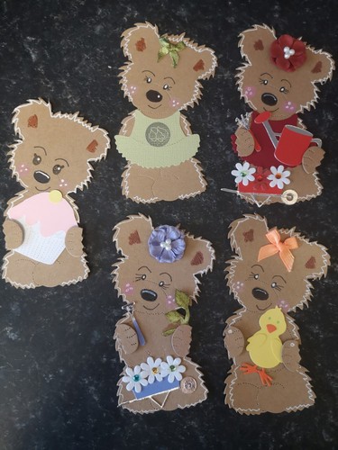 Large bear chick flowers - x5,