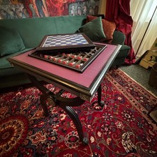 Franklin Mint Battle of Waterloo Chess Set with Custom Table – Collectors Editio