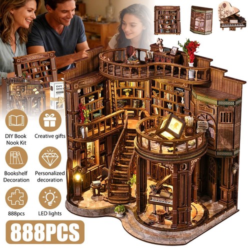 Wooden book nook kit mini - wooden,