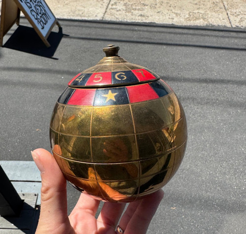 1960s mcm brass globe - 1960s,