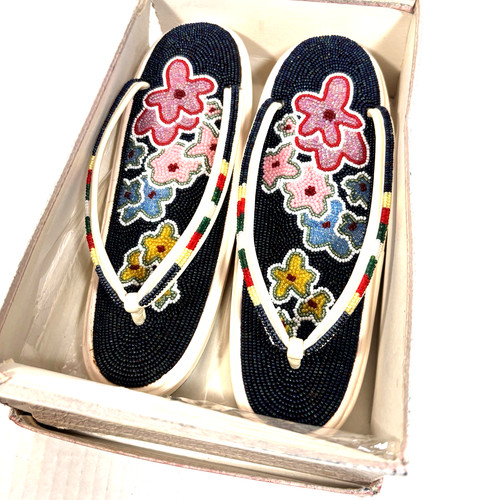 Japanese zori beaded sandals - japanese,