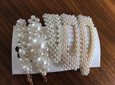 Zara Style Oversized Pearl Hair Clasps Slides Pins  Wedding 2 or 5 pack Uk Post 
