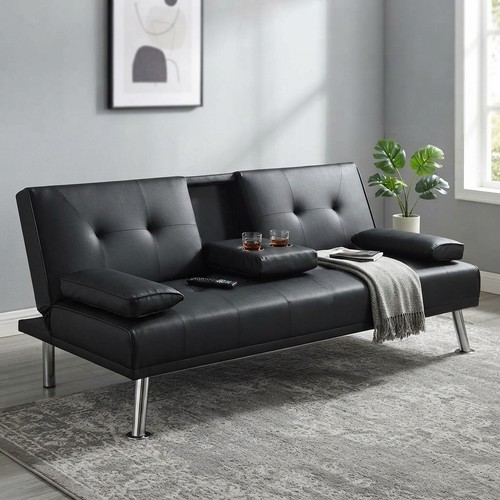 Sofa bed black - sofa, modern