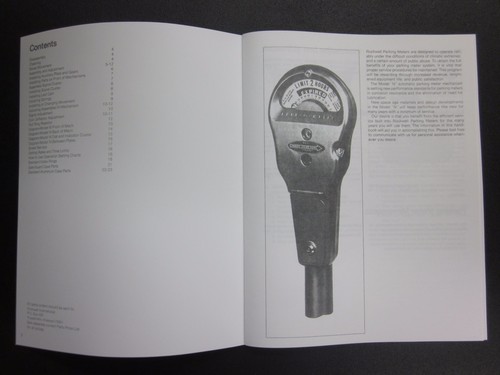 Parking meter service manual - meter,
