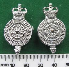 Pair of Lancashire Constabulary collar badges