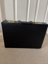 Prima Vintage Black Leather Briefcase