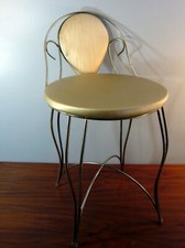 Vtg Pearl-wick Vanity Chair