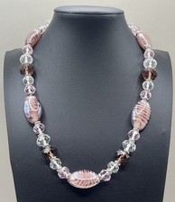 M&S Silver Tone Pink And White
