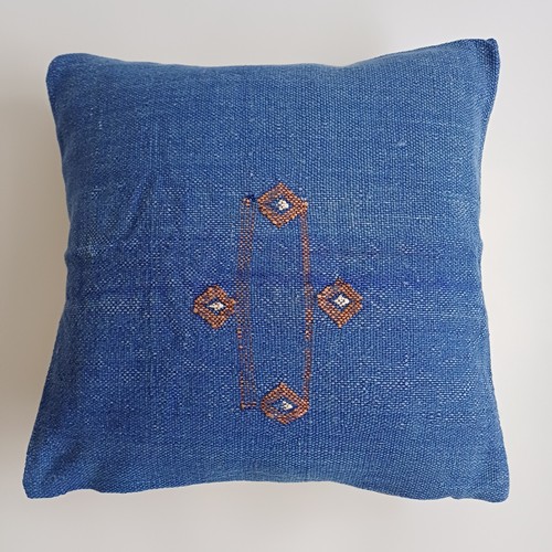 Moroccan cactus silk cushion - moroccan,