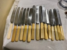 15 Faux Bone Handle Knives -