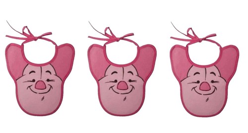 Soft baby bibs pink piglet - baby,