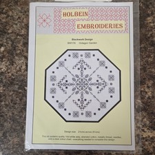 Holbein Embroideries Vintage Blackwork Embroidery Kit #BW178 "Octagon Garden"