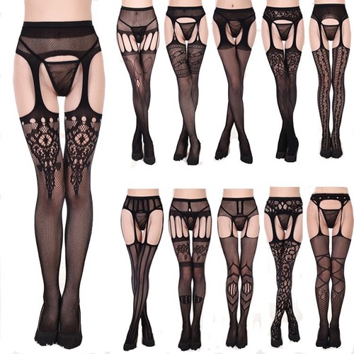 Sexy crotchless suspender - crotchless,