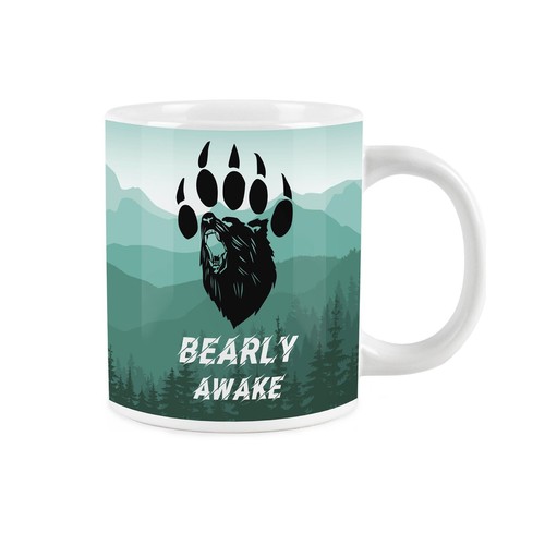 Bearly awake grizzly - bearly, bear
