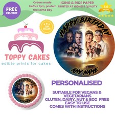 7.5" Personalised Cobra Kai Birthday Cake Topper Edible Pre Cut Icing/Rice Paper