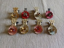 8 x Vintage Retro Clip-On