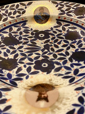 Antique Mid East PERSIAN Hand Painted Porcelain- Qajar King & Prime Minister